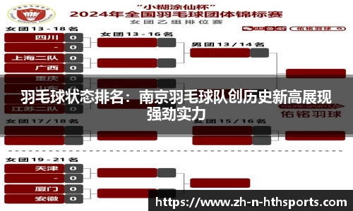 羽毛球状态排名：南京羽毛球队创历史新高展现强劲实力